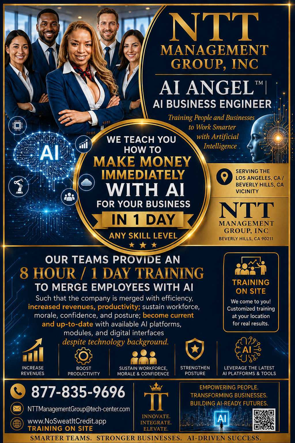 NTT Management Group AI Angel training poster